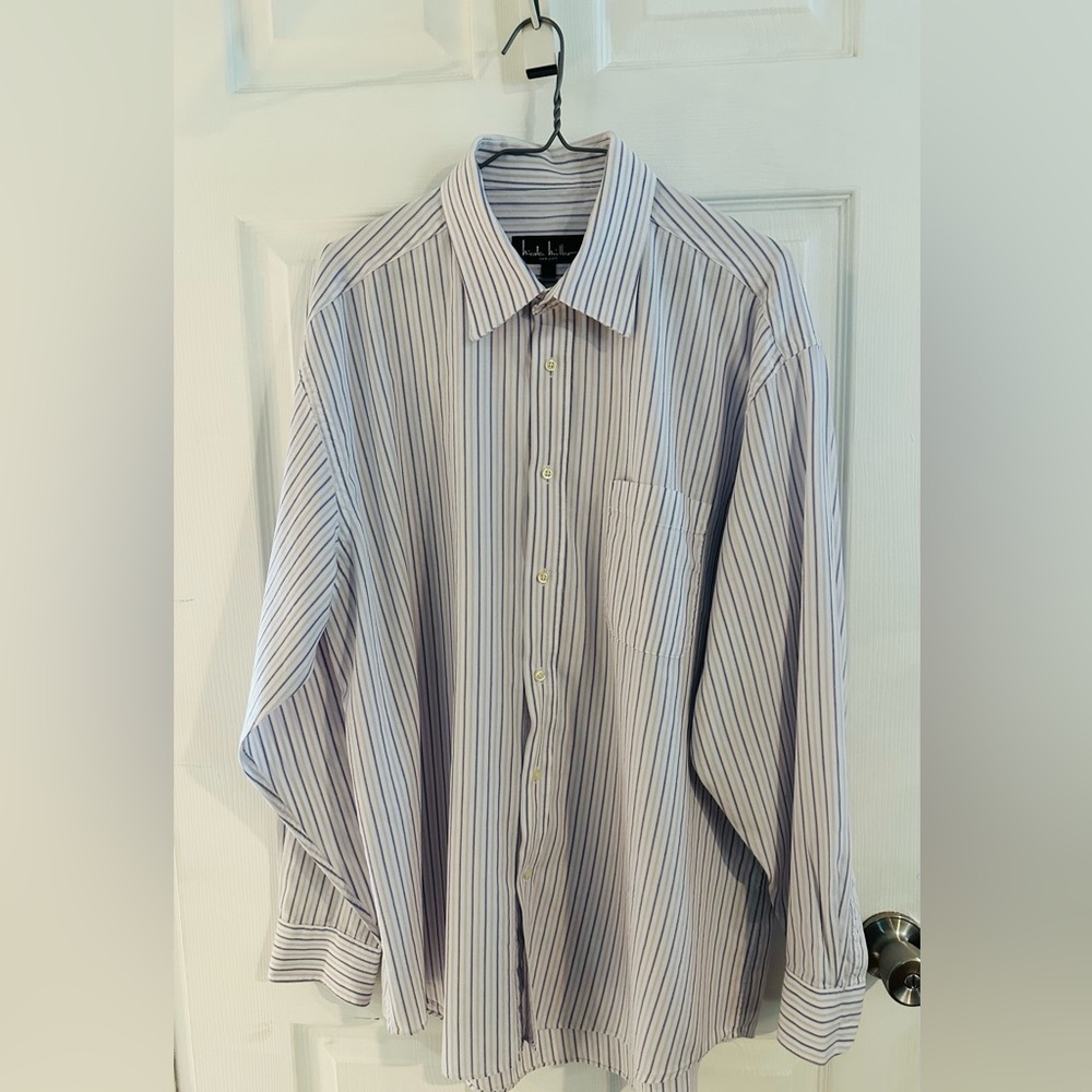 Nicole Miller New York Classic Men's Striped Dress Shirt